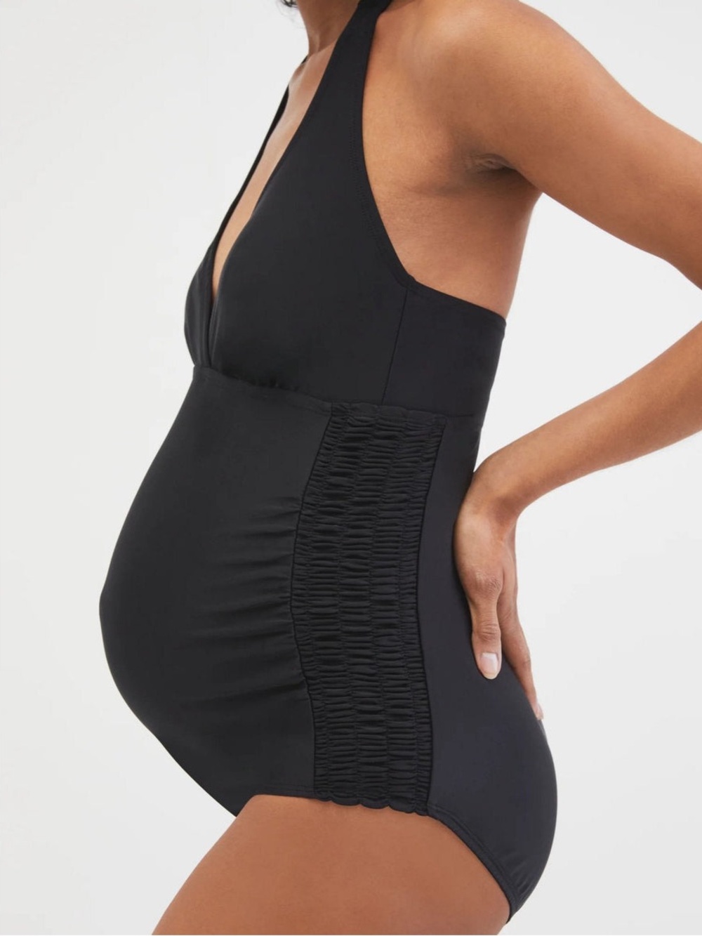 Motherhood maternity one piece swimsuit black M